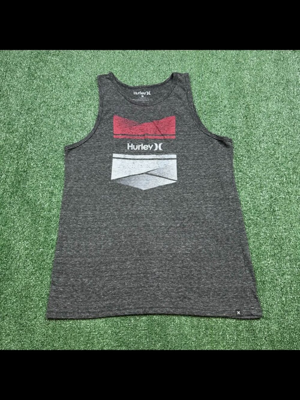 Hurley Tank Top Shirt Mens Size L Gray Sleeveless Stretch Tee